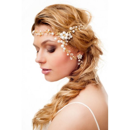 Bridal headband ribbon 