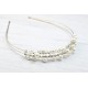 Pearls and crystals handcrafted bridal headband