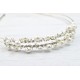 Pearls and crystals handcrafted bridal headband