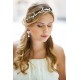 White bridal headband ribbon