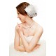 White tulle wedding hair accessory