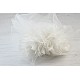 White tulle wedding hair accessory
