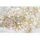 Bridal champagne lace hair accessory