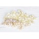Bridal champagne lace hair accessory