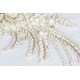 Vintage style champagne lace hair accessory