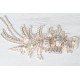 Vintage style champagne lace hair accessory