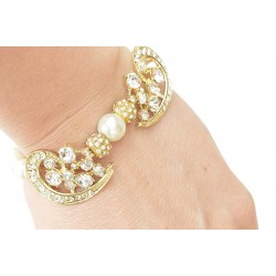 Bridal charm bracelet and earrings set 