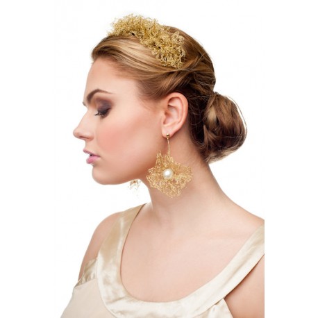 Gold chandelier earrings