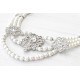 Victorians style bridal pearls necklace