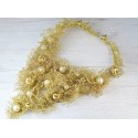 Unique gold wire wedding necklace collar