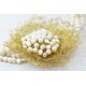 Bridal freshwater three strand pearl necklace 